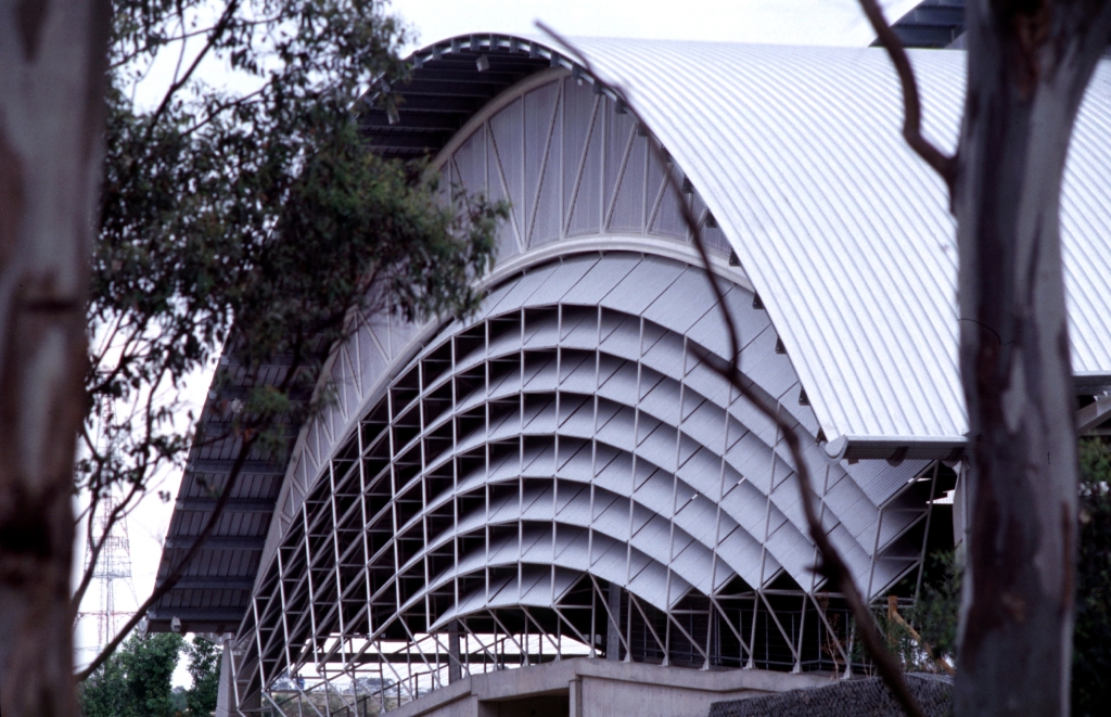 Image of the roof detailing of the Sydney International Equestrian Centre.